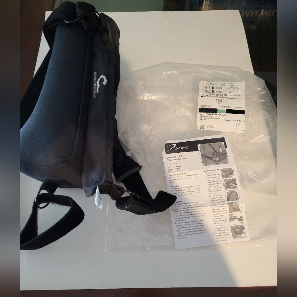 DeRoyal Shoulder PAD Pillow Abduction Device EUC With Directions